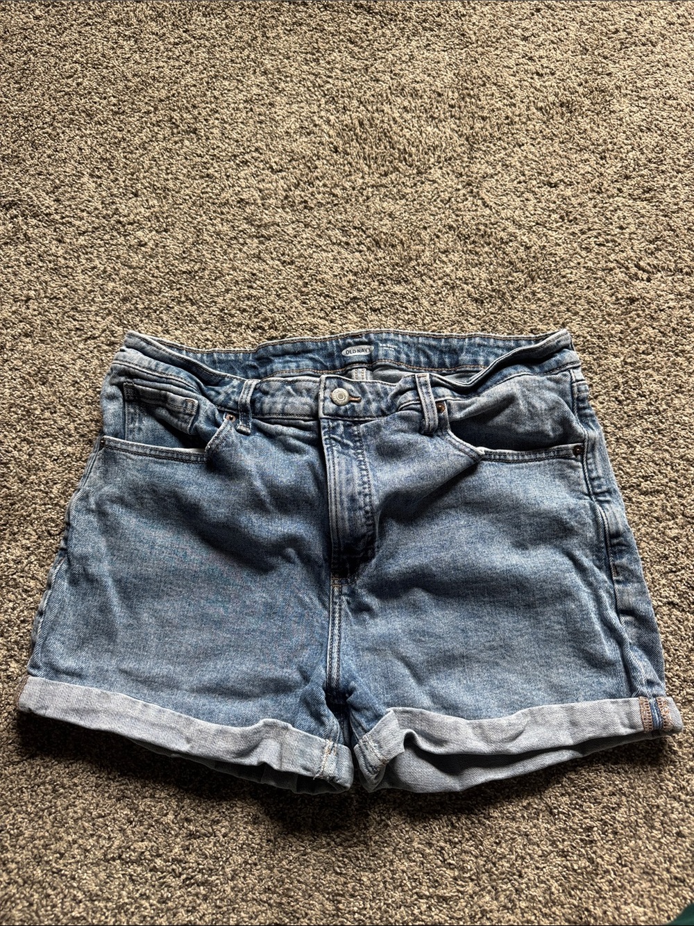 Old Navy Light Blue Rolled-Hem Denim Shorts